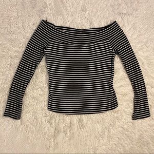 Ambiance Long Sleeve Off Shoulder shirt